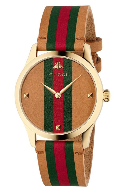 gucci timeless leather strap